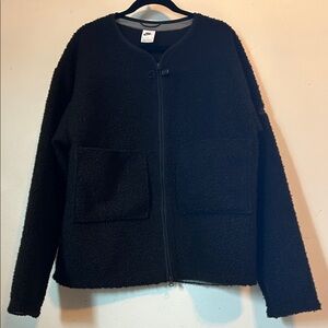 Nike Black Teddy unisex Jacket. Can be dressed up or down.